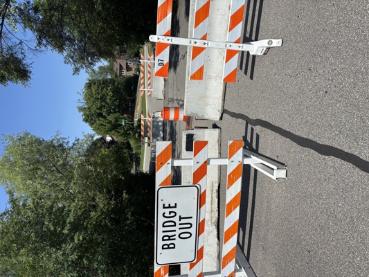 Meadowood Lane Crossing Law Drain Bridge Closure